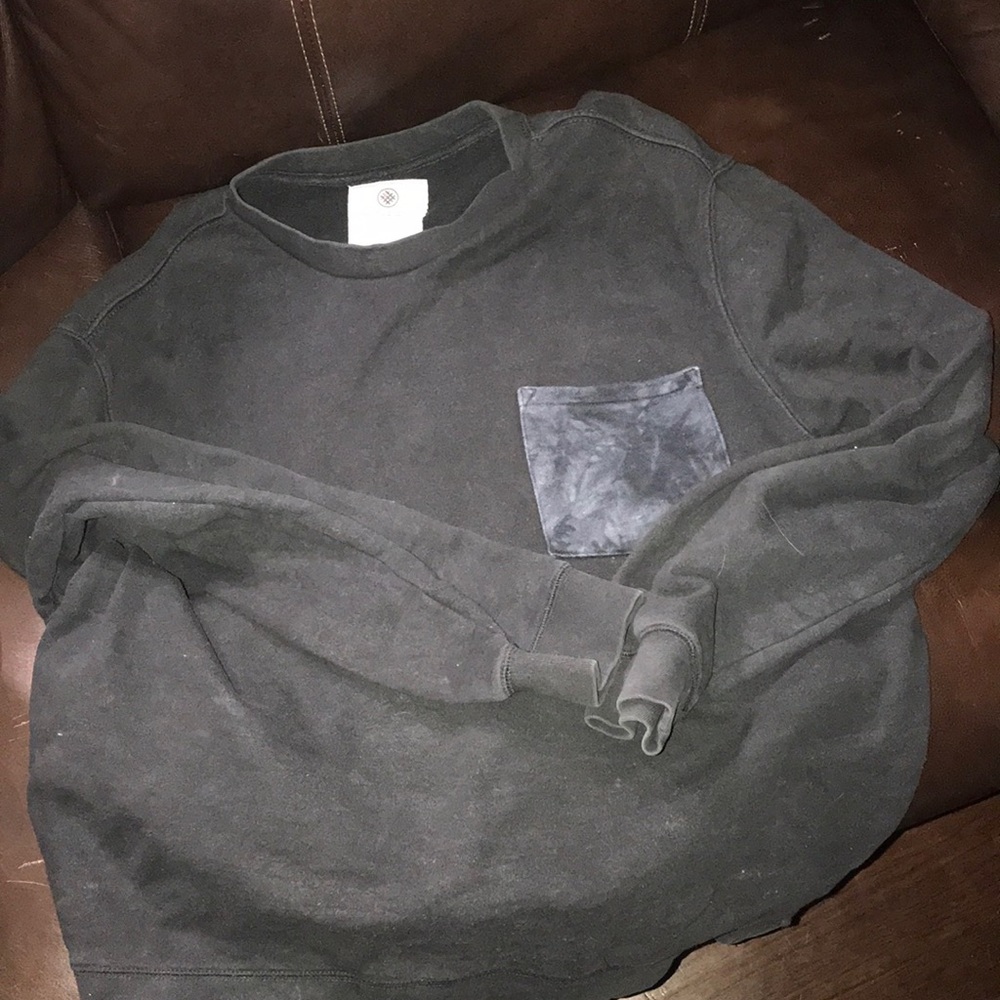 Black On the Byas sweatshirt.